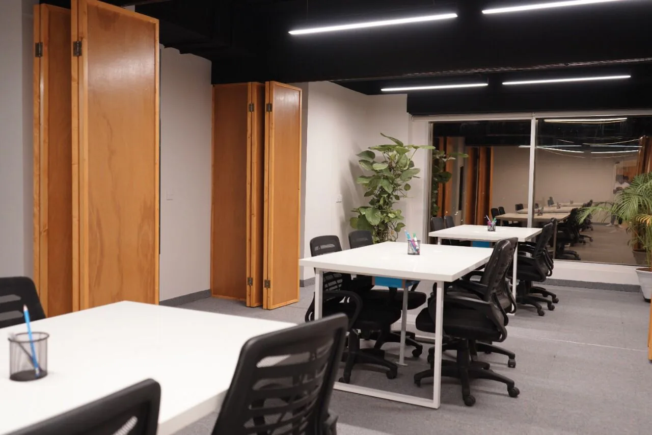 Inside a WorkMore coworking space in Karachi